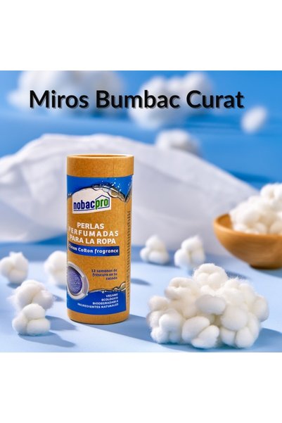 Nobacpro Perle parfumate pentru haine, prospețime intensă și de lungă durată, parfum de bumbac curat - 30 de spălări