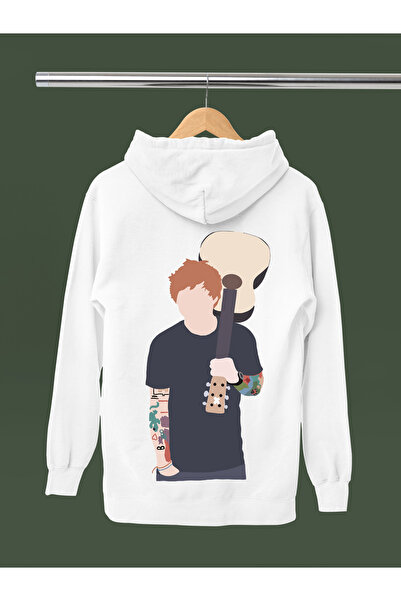 MAGORS سويت شيرت ED SHEERAN مطبوع من القطن بأكمام طويلة وثلاث خيوط وقلنسوة