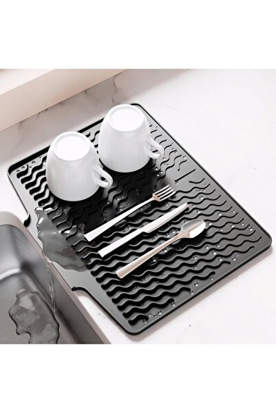 OEM Covoraș de uscare vase din silicon cu margine de scurgere - 40 x 33 cm - ...