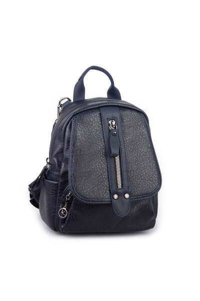 Nas Bag حقيبة ظهر نسائية وحقيبة كتف بتصميم قابل للتحويل باللون الأزرق الداكن ...