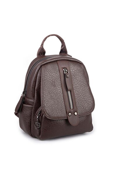 Nas Bag Rucsac și geantă de umăr pentru femei, cu design convertibil, maro Vi...