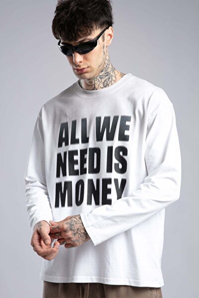 Catch Yazı Baskılı İnce Pistole Sweatshirt