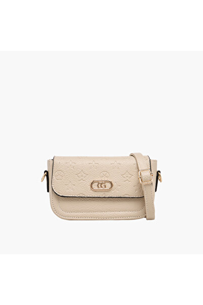 Adore Embossed Crossbody Bag with Zip Closure