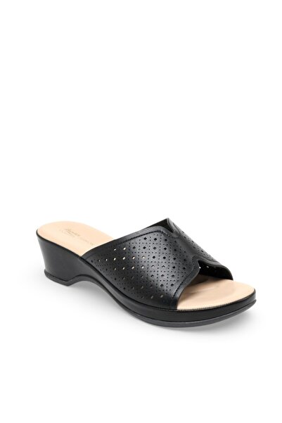 BATA Perforated Comfort Wedge Sandals