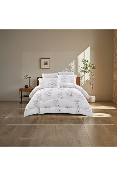 Lifestyle Queen Floral Print 4 Piece Reversible Comforter Set - 170x240cms