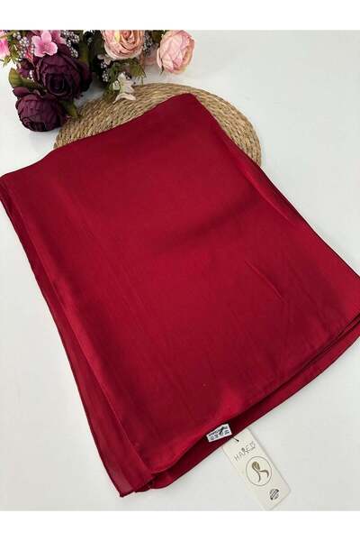 HAREM SCARF فستان سهرة من قماش الكوموساتين مع شال أحمر JSH0305