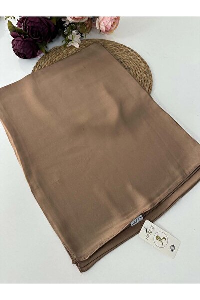 HAREM SCARF شال فستان سهرة من قماش الكوموساتين باللون البني الفاتح JSH0318