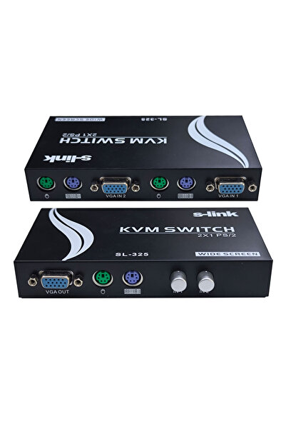 KEEPRO 2 Port Ps/2 Kvm Switch 2 Port Ps2 Kvm Switch with Manual Switch Selection