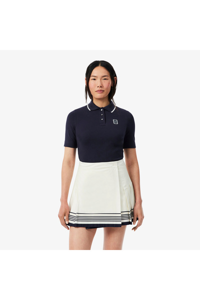 Lacoste Kadın Slim Fit Lacivert Polo