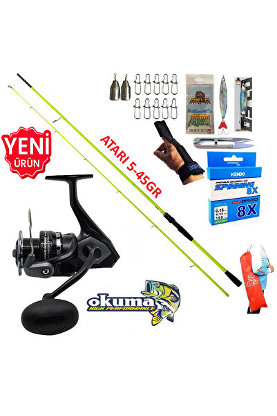 Okuma Wave Power 3000 210cm 5-45gr Karbon High Tech Spin Olta Takımı Seti