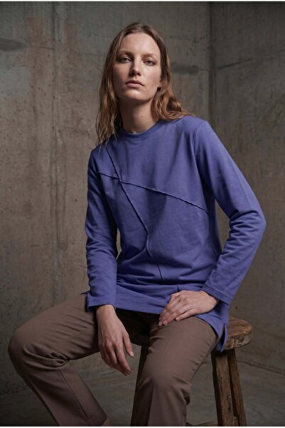 KADO OUTLET Women's Tunic with Asymmetrical Stitching Detail