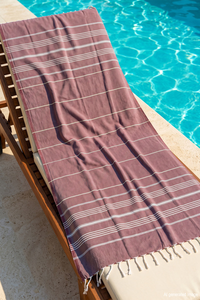 REMSA 100% pamučni prugasti peškir za plažu, kupanje, saunu, more, peštemal 0...