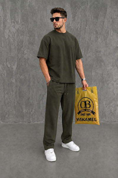YAKAMEL Oversize Salaş Kesim Premium Takım Kombin Rahat Kalıp Unisex İkili Takım