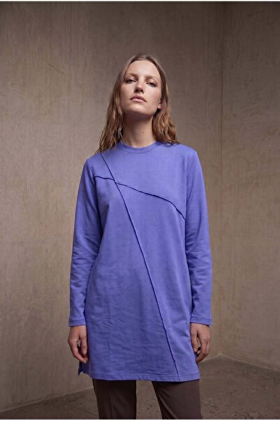 KADO OUTLET Women's Tunic with Asymmetrical Stitching Detail
