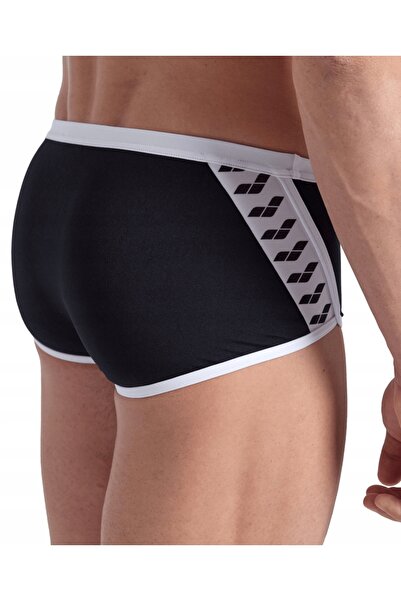 ARENA Slip de baie bărbați Icons Swim Talie joasă Negru uni 75