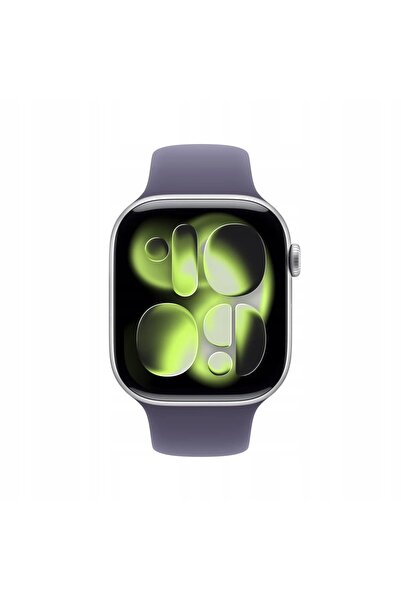 Apple Ceas Seria 11 GPS 46mm Argintiu cu Curea Sport Purple Fog - S/M