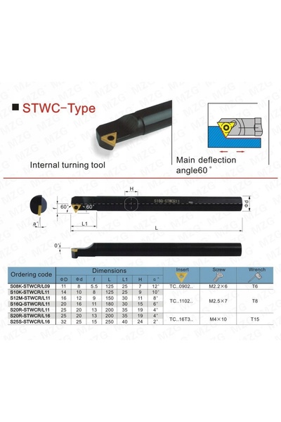 NO BRAND S20R STWCR SCULPĂ DE TĂIERE ȘI DE STRUNGUIT PENTRU TCMT16