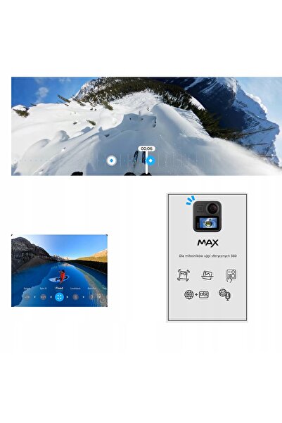 GoPro Cameră sport MAX 360 °   5.6K 30fps sferic 1600mAh GPS 16.6MP 2”