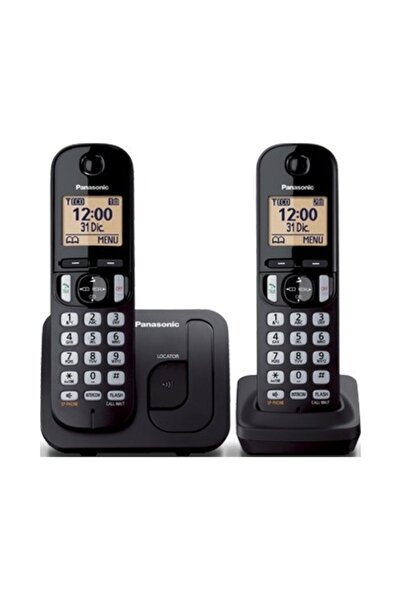 PANASONIC Telefon fără fir KX-TGC212 DECT Negru 2 receptoare pentru