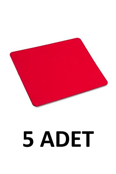ADDISON 5 Pieces Red Mouse Pad 22 cm X 18 cm