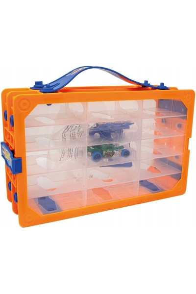 HOT WHEELS Organizator extensibil pentru mașini, pentru 30 de mașini + mașină "