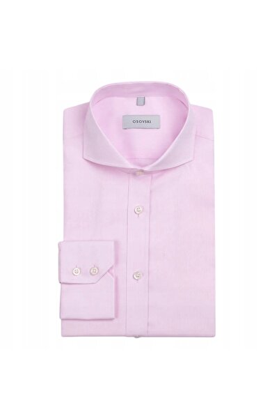 NO BRAND Cămașă bărbătească SLIM FIT roz pal 100% bumbac Osovski 176/182-44