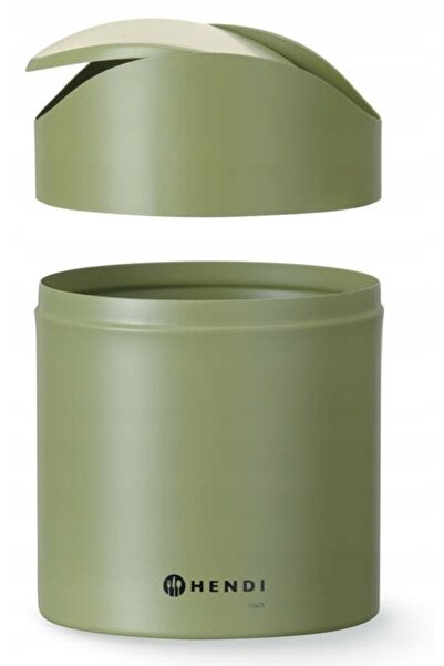 HENDI Coș de gunoi de masă cu capac cu balamale 1,2 l - verde