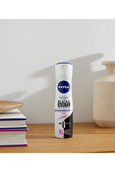 NIVEA Spray antiperspirant transparent invizibil Negru&Alb, 3 X 250 ml
