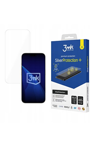 3MK Folie antimicrobiană SilverProtect+ aplicată umedă pentru Apple iPhone 1