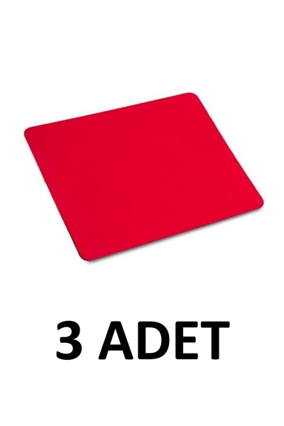 ADDISON 3 Pieces Red Mouse Pad 22 cm X 18 cm