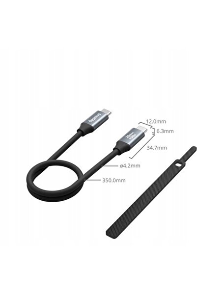 SmallRig 4788 - Cablu de date USB-C la USB-C de 35cm, 20Gbps