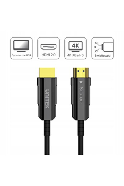 Unitek Cablu optic HDMI 2.0 AOC 4K 60Hz - 12m
