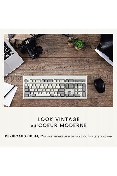 NO BRAND Tastatură cu fir Perixx PERIBOARD-106 AZERTY Layout francez