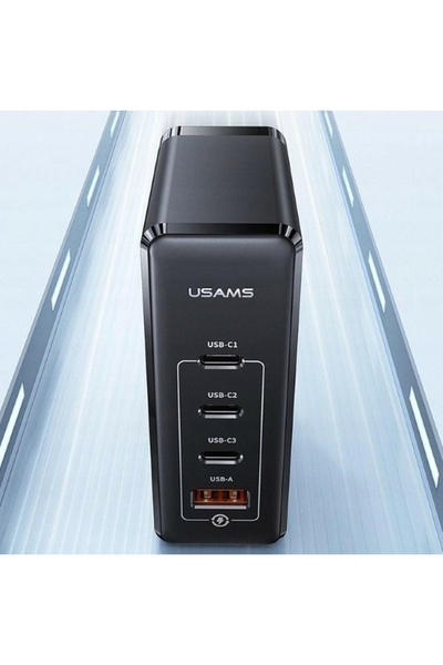 NO BRAND USAMS 3xUSB-C+1xUSB GaN 100W T50 Încărcător de perete PD (doar capul)