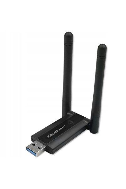Qoltec Adaptor Wi-Fi USB Dual de mare viteză 2 x 2dBi |   Standard AC |   USB...