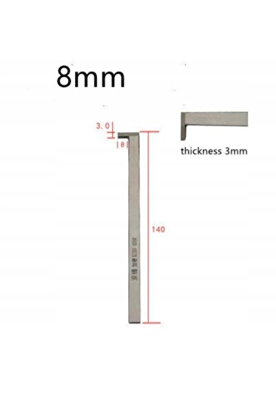 NO BRAND Cuțit de strung cu cârlig 0808, cârlig dreapta, 3 mm, 92,5 HRC, carbură