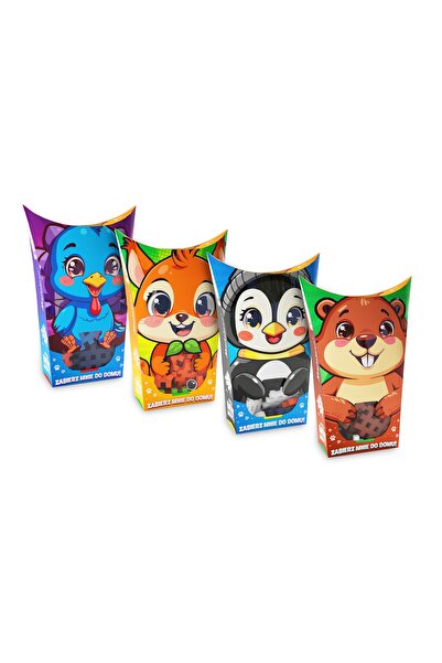 Marioinex Mini Animăluțe de Jucărie Waffle Pocket Pets, pachet de 4: veveriță...