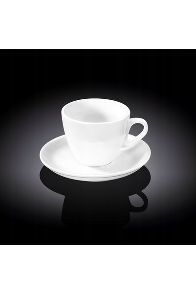 NO BRAND Set de 6 cești cu farfurioară PREMIUM pentru cafea PORȚELAN 190 ml W...