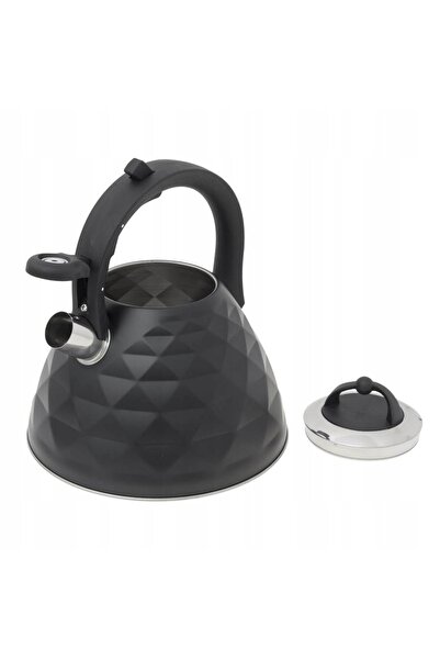 Tadar Ceainic din oțel inoxidabil, pe gaz și inducție, mare, cu fluier, 3L, n...