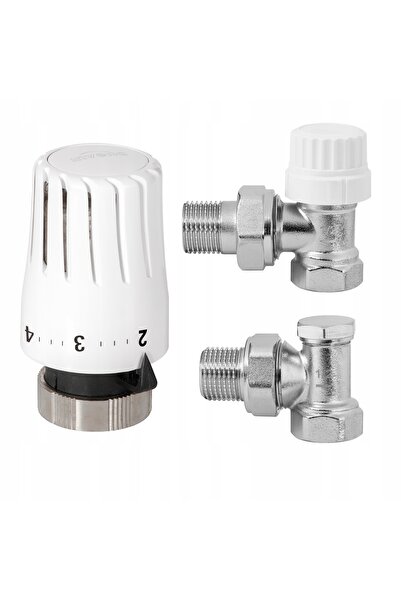 NO BRAND Set robinet termostatic unghiular FI 1/2 " cap termostatic mini