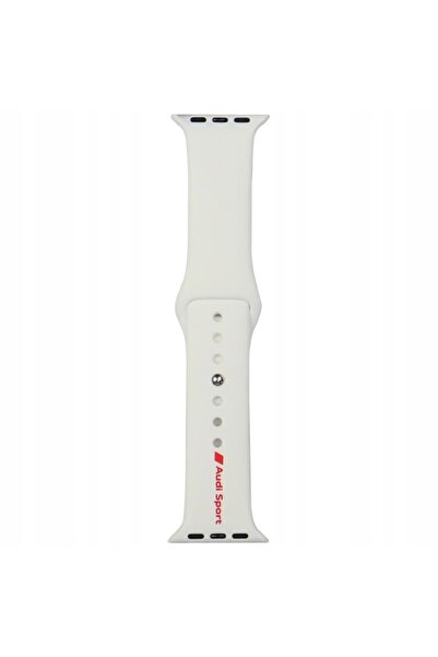 NO BRAND Curea AUDI pentru Apple Watch 40 41 42mm, sport, din silicon, albă