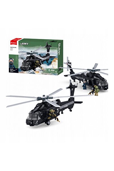 NO BRAND Sluban Z-20S 382 el Blocuri de construcție Elicopter Militar Cadou d...