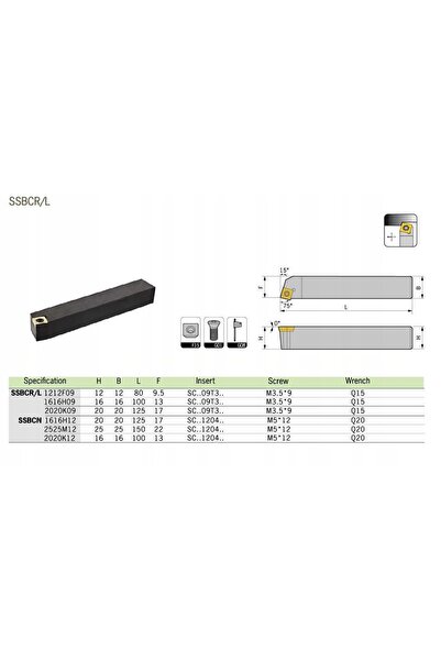 NO BRAND SSBCL 2525 Cuțit de strung pentru strunjire, inserabil, pentru strun...