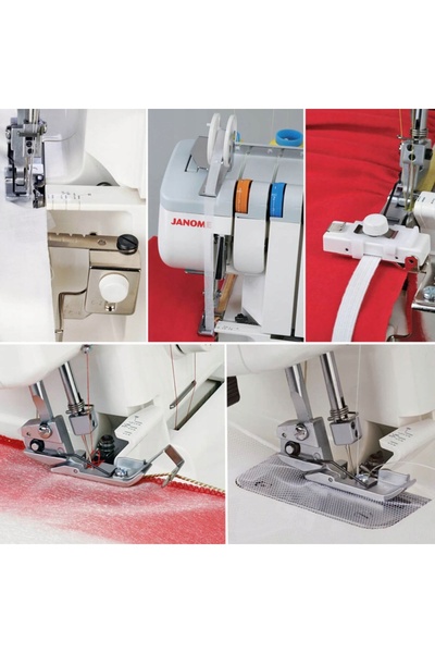 NO BRAND Picioare pentru mașina de surfilat Janome – set de 5 picioare pentru...