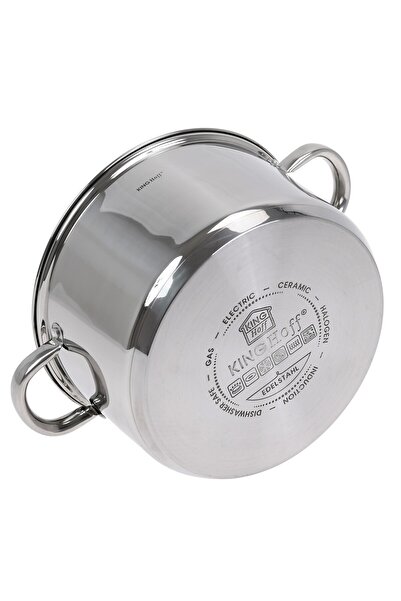Klausberg Oală din oțel inoxidabil, pentru inducție și gaz, 3,5L, 24 cm, KB-7172