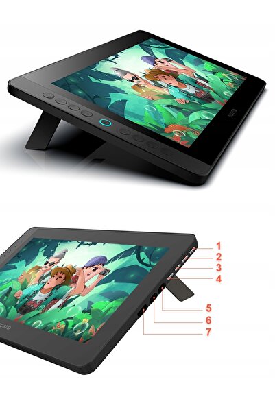 NO BRAND Tabletă grafică cu butoane BOSTO 12HDK 11.6'' CA UN CADOU