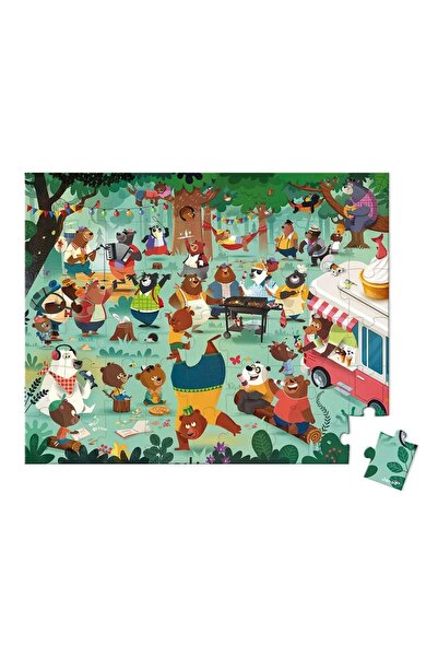 NO BRAND Puzzle în valiză 54 piese Familia Ursilor, valiză puzzle, picnic în ...