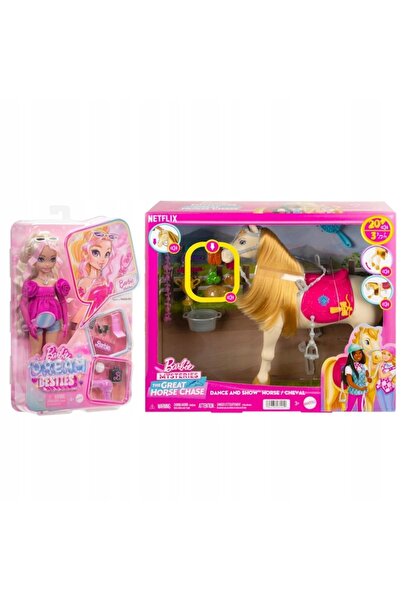mattel SET PĂPUȘĂ BARBIE MALIBU BESTIES + CAL INTERACTIV TORNADO HYC21 HXJ42