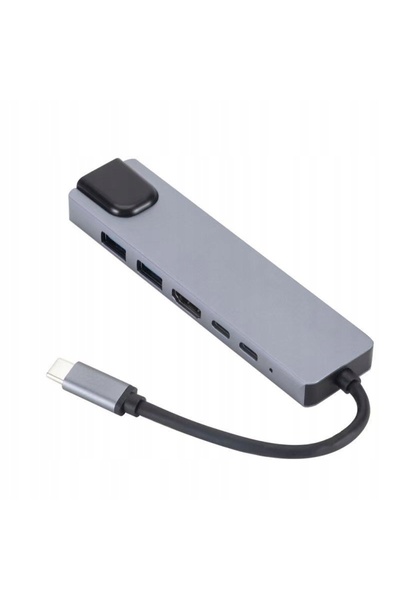 Gembird ADAPTOR MULTIFUNCȚIONAL USB TYPE-C 5W1 HUB USB AF ȘI TYPE-C + HDMI + ...