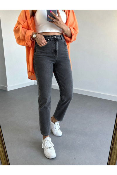 sion jeans Boyfriend Mom Jeans High Waist Daily Casual Wear Comfort Women's D...